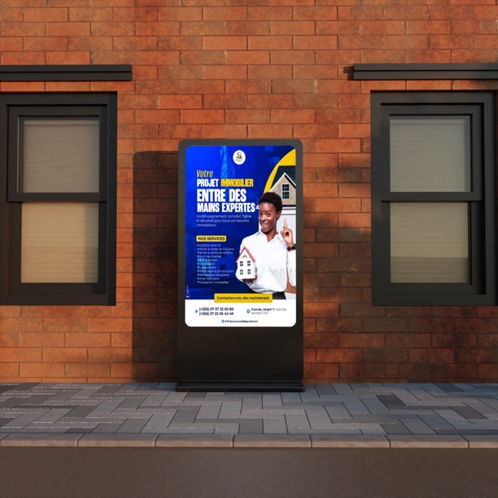 Affiche publicitaire moderne et professionnelle